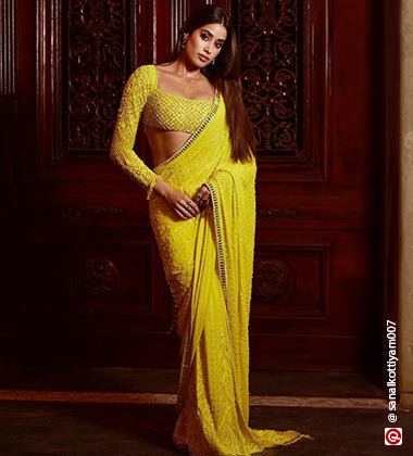 Yellow Saree For Engagement